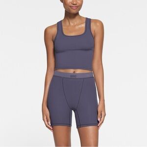 ✨ SKIMS Cotton Rib Tank & Short SET